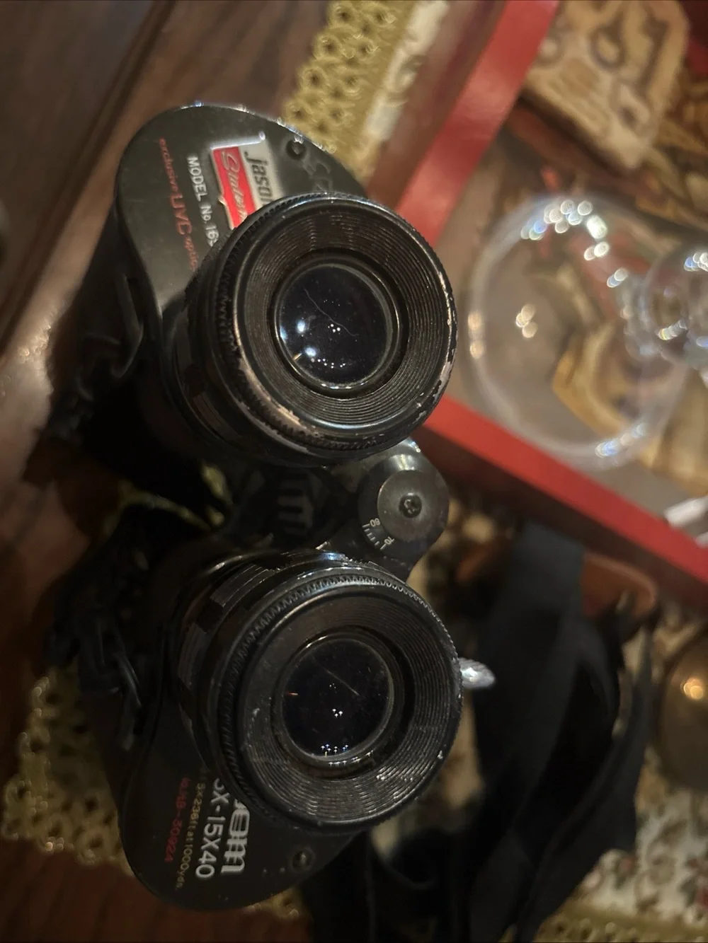 Vintage Jason Statesmant Model 165 Zoom Binoculars 7.5x-15x40 Case Harness Teste